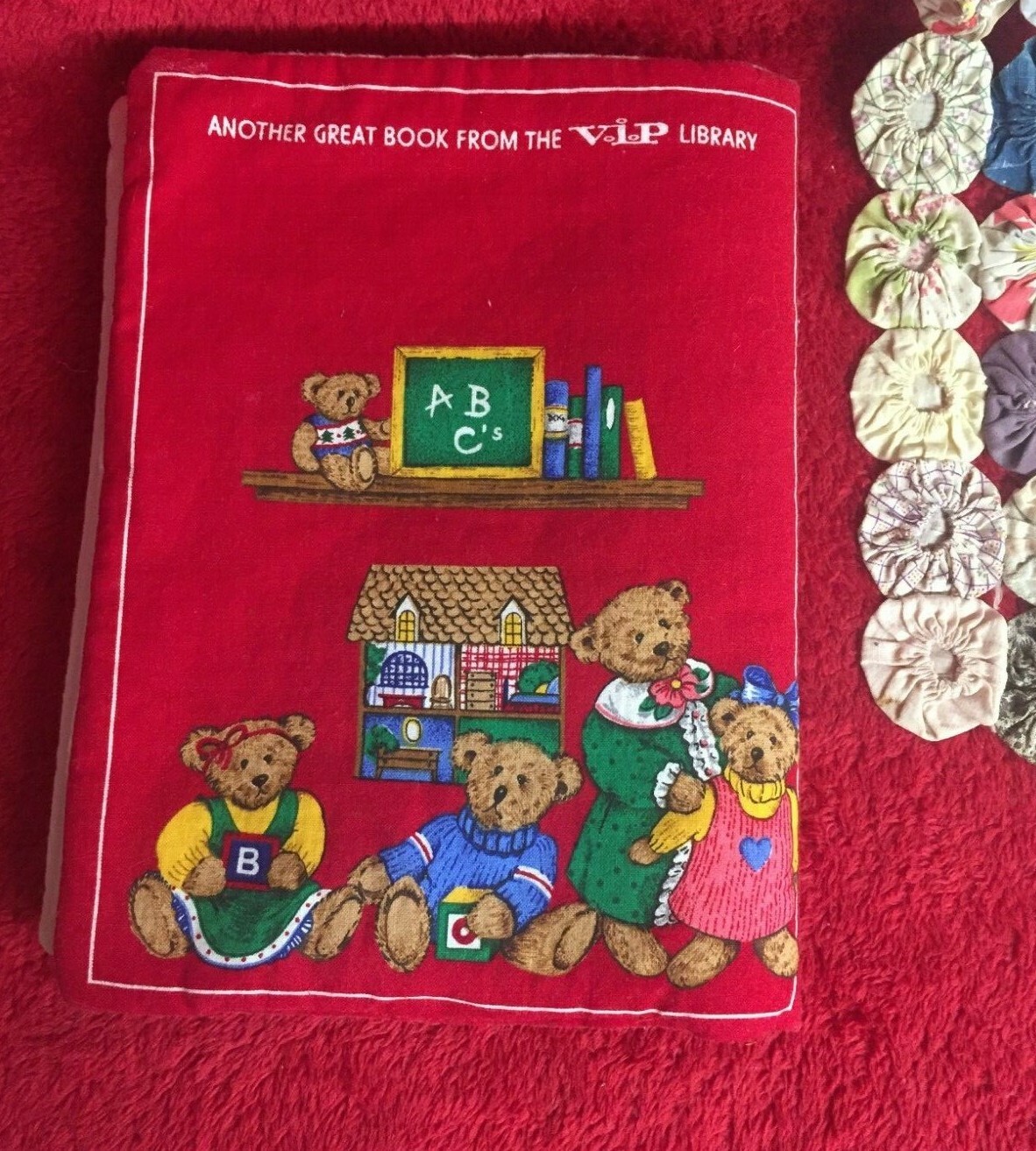 Quilted Learning with Teddy Soft Book ABCs Letters Numbers Learning Book