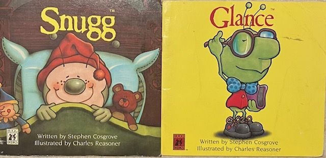 2 Mini Paperbacks by Stephen Cosgrove : Snugg & Glance – 5″ x 5.25″