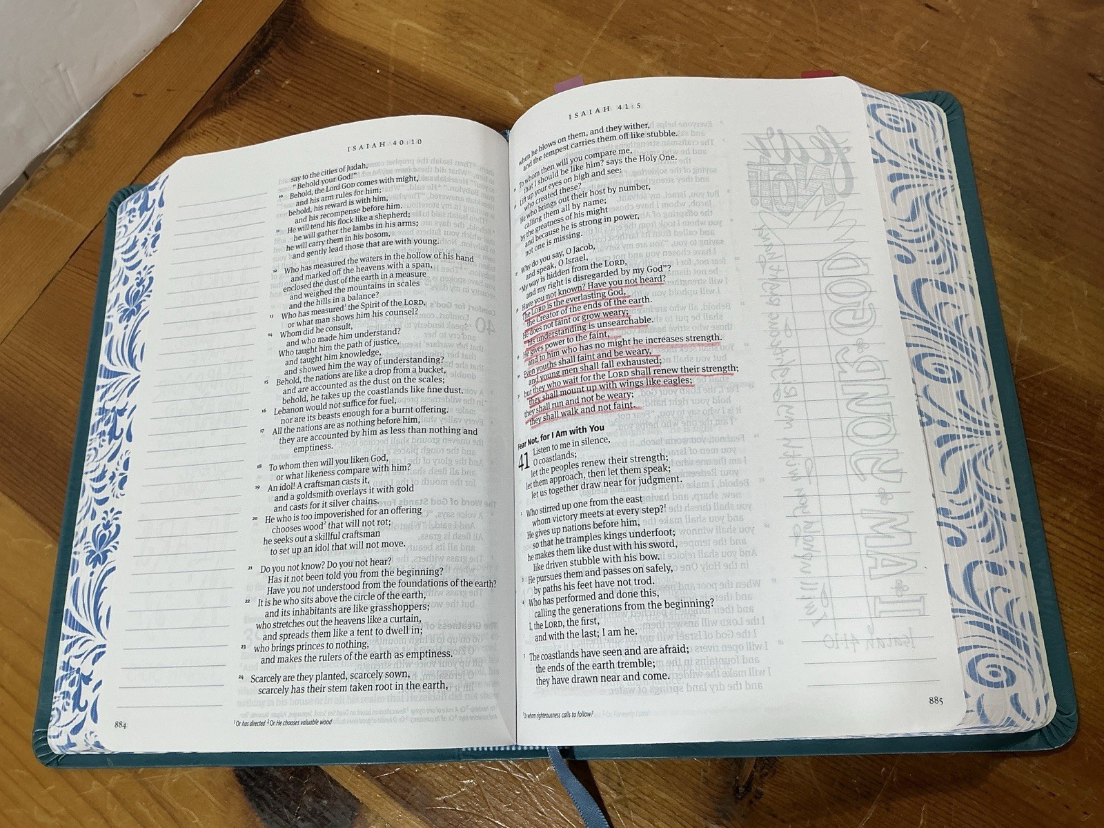 ESV The Enduring Word Bible Teal Imitation Leather Over Board 2018 VERY NICE SEE