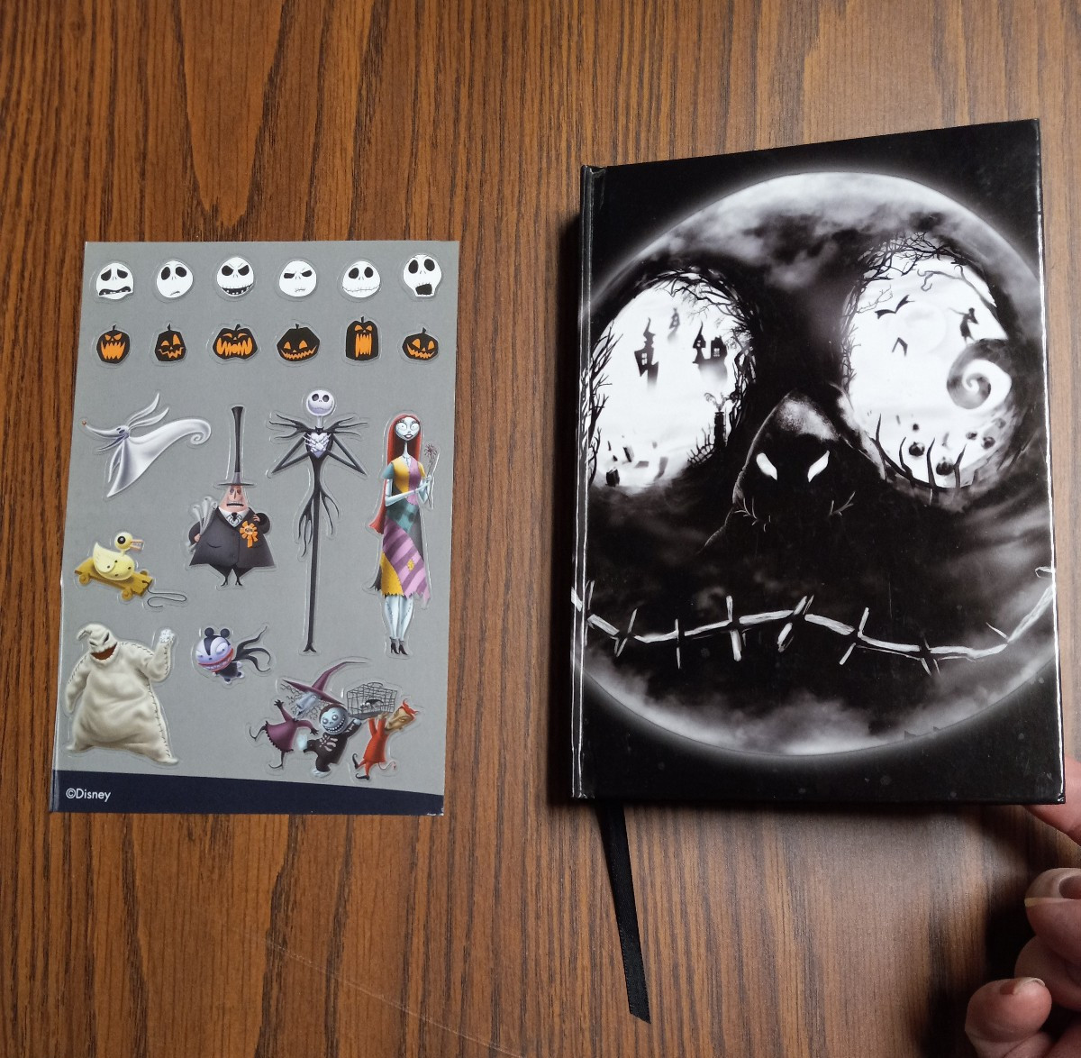 Nightmare Before Christmas Journal — 8 1/2 x 5 3/4 inches — with sticker sheet
