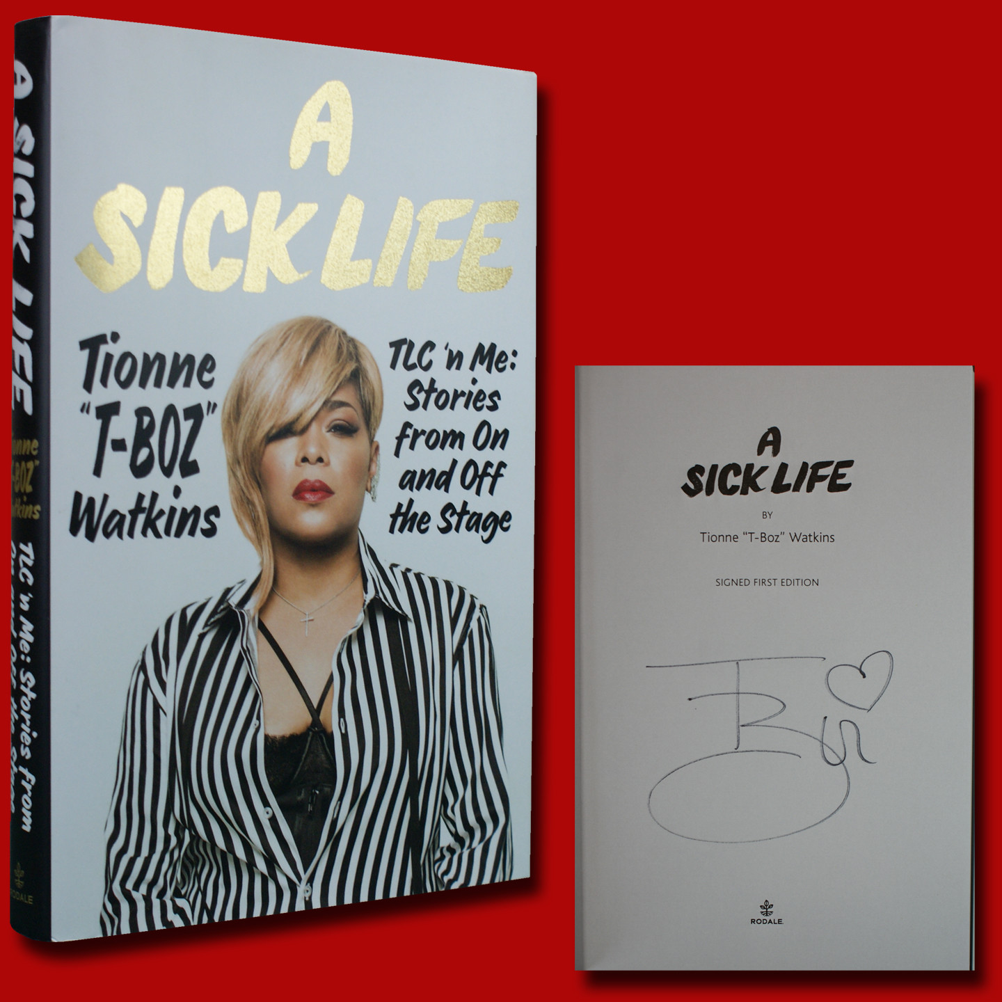 A Sick Life SIGNED Tionne “T-Boz” Watkins (2017,HC,1st/1st) BRAND NEW