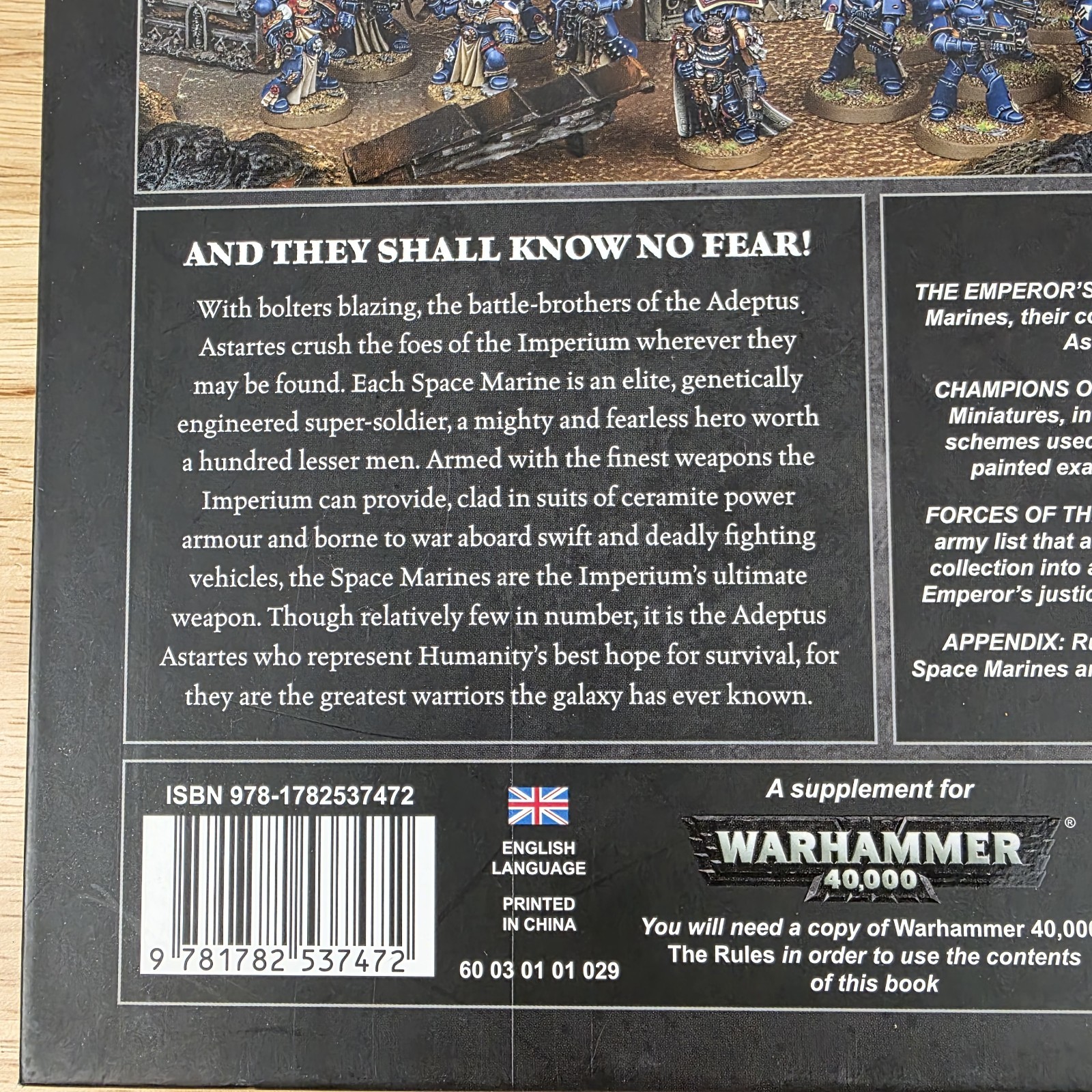 Warhammer 40,000: Codex Adeptus Astartes Space Marines (Hardback, 2015) RPG