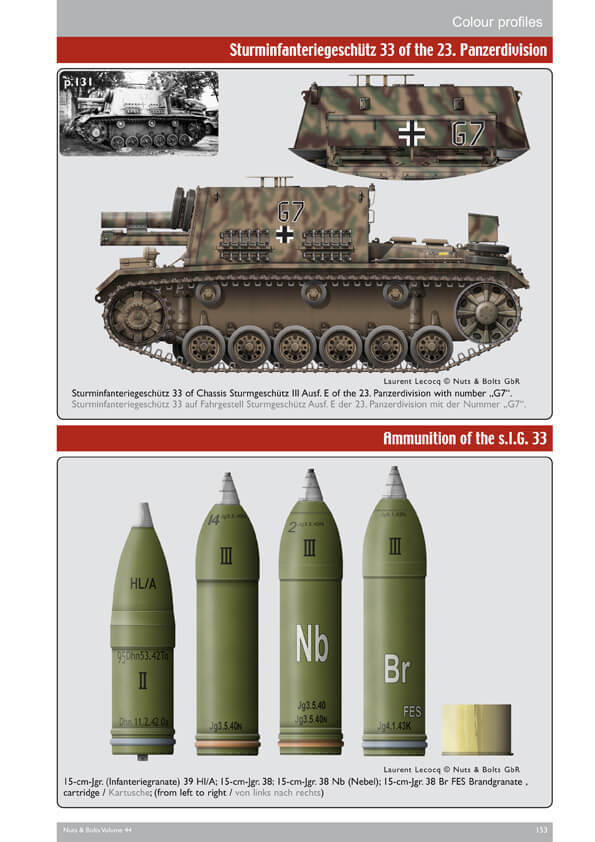 Nuts & Bolts Vol. 44 15 cm sIG 33 auf Fgst. Pz.Kpfw. II, IiI New Free Shipping