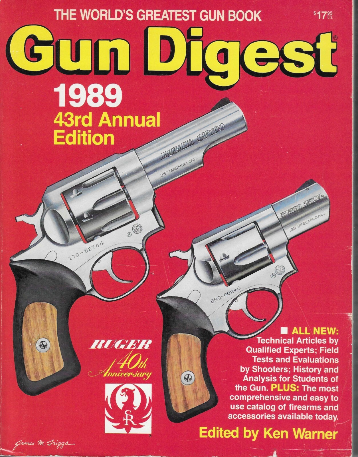 The Gun Digest 43rd Edition 1989 Collectors! 480 Pages c1