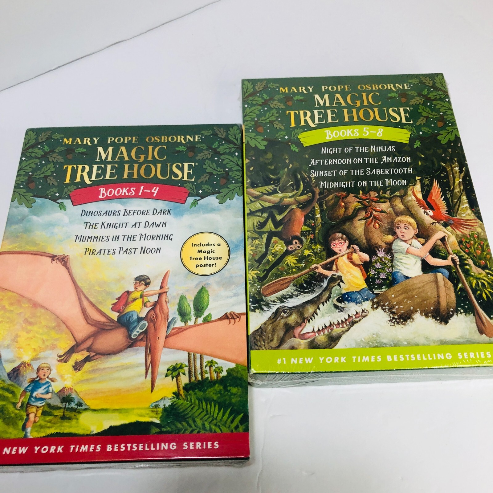 MAGIC TREE HOUSE SER: Two Boxed Sets (Books 1-8) by Mary Pope Osborne NEW IN PKG