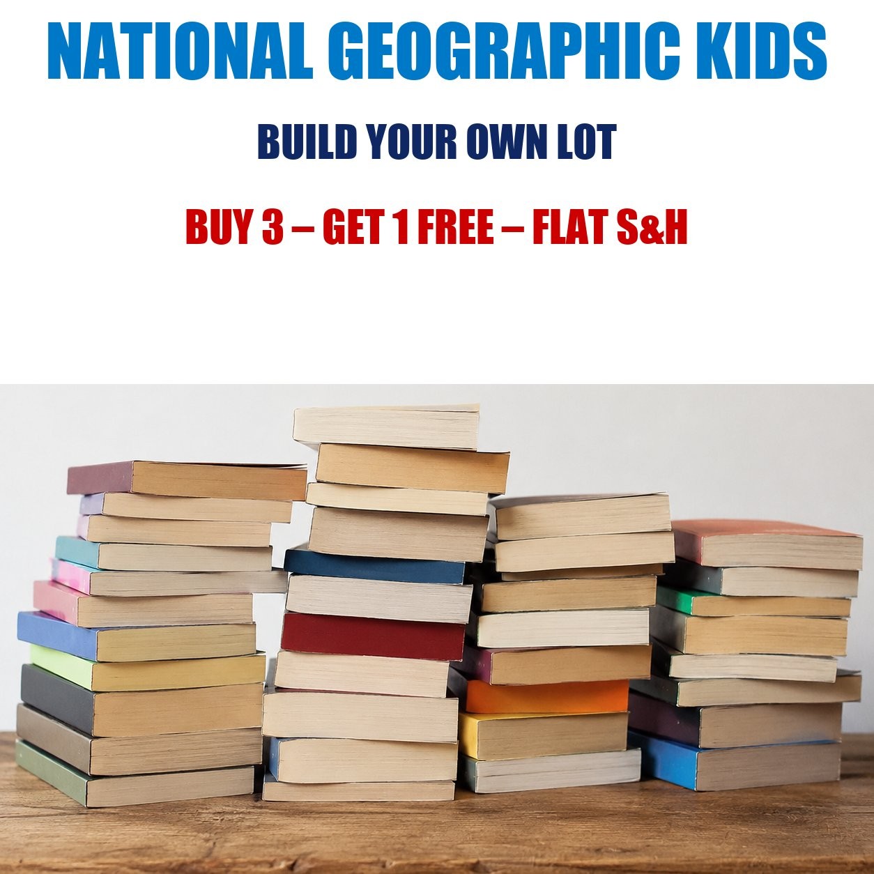 National Geographic Kids Paperback Books – Build Your Own Book Lot – Flat S&H
