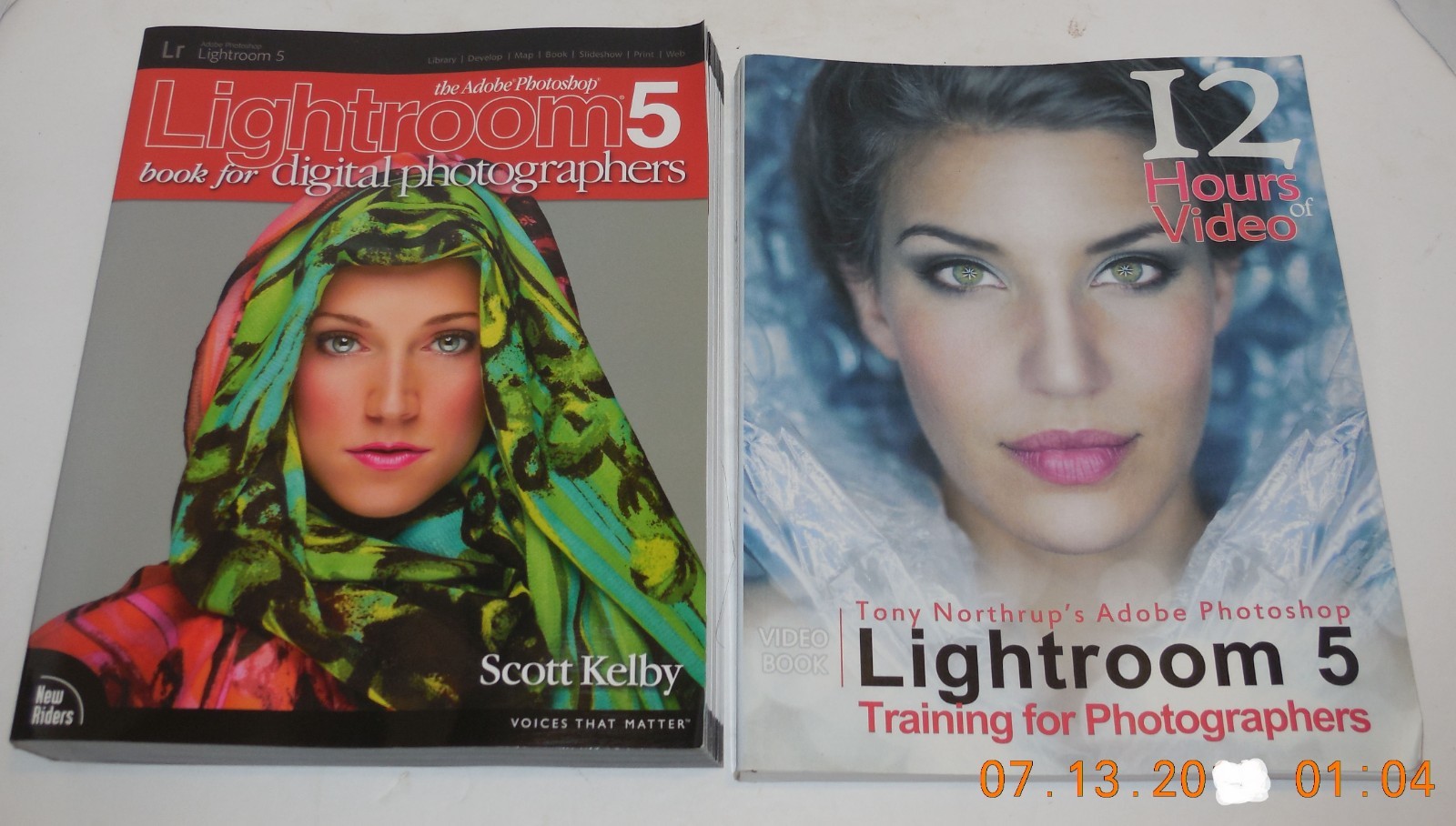 Lot of 2 Photography Books Adobe Photoshop Lightroom 5 Scott Kelby Tony Northrup