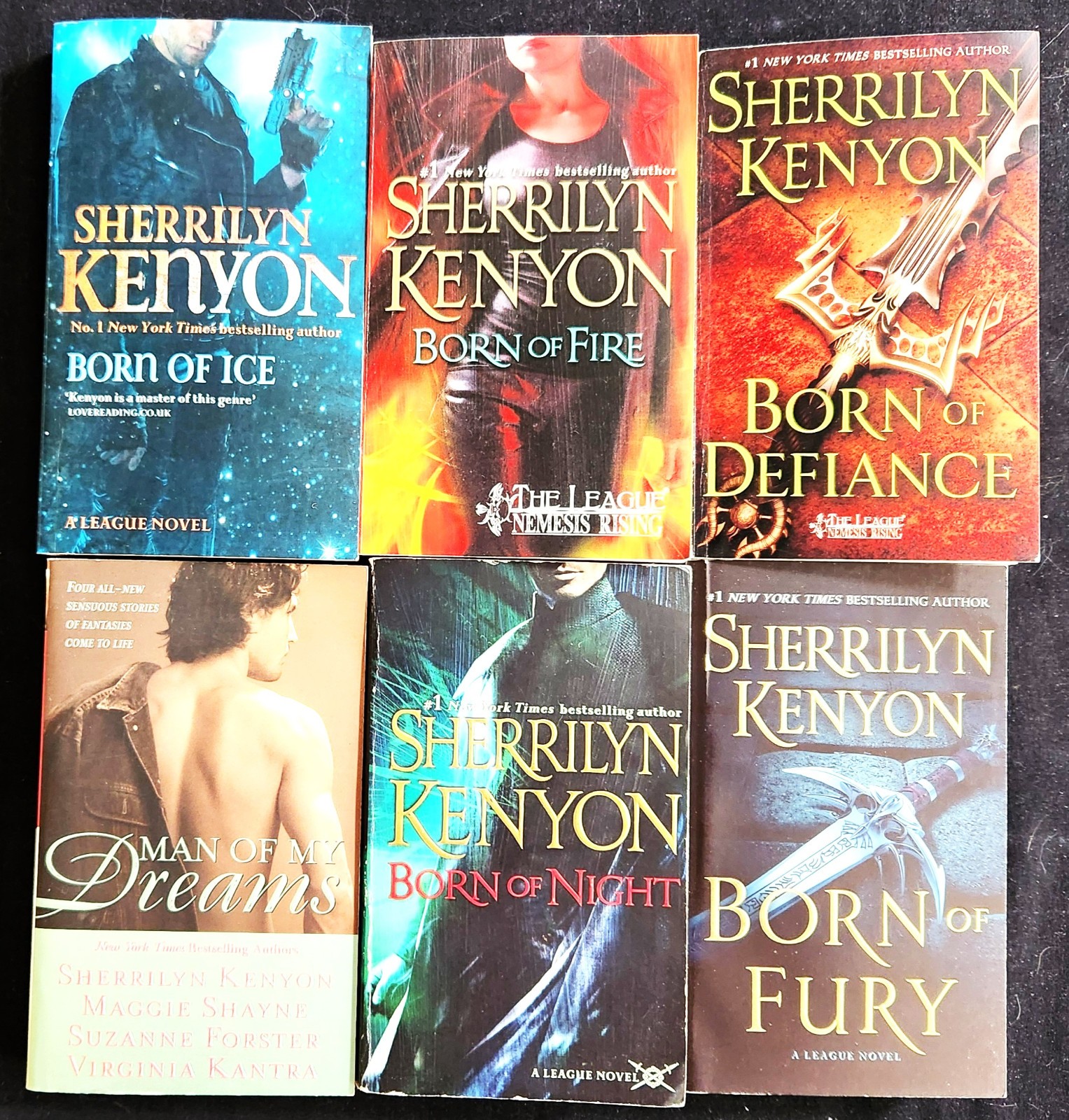Sherrilyn Kenyon~Lot 6 PB~League: Nemesis Rising Series 1-4, 8-9~Born in Fury+