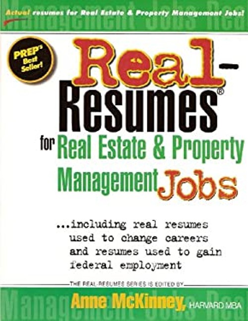 Real-Resumes for Real Estate and Property Management Jobs Anne Mc