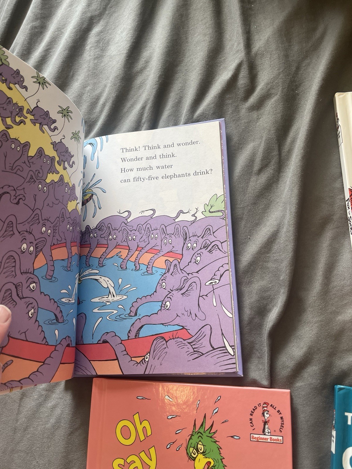 Four Dr Suess Book Club Edition Hardcover Books Including The Cat in the Hat-A7