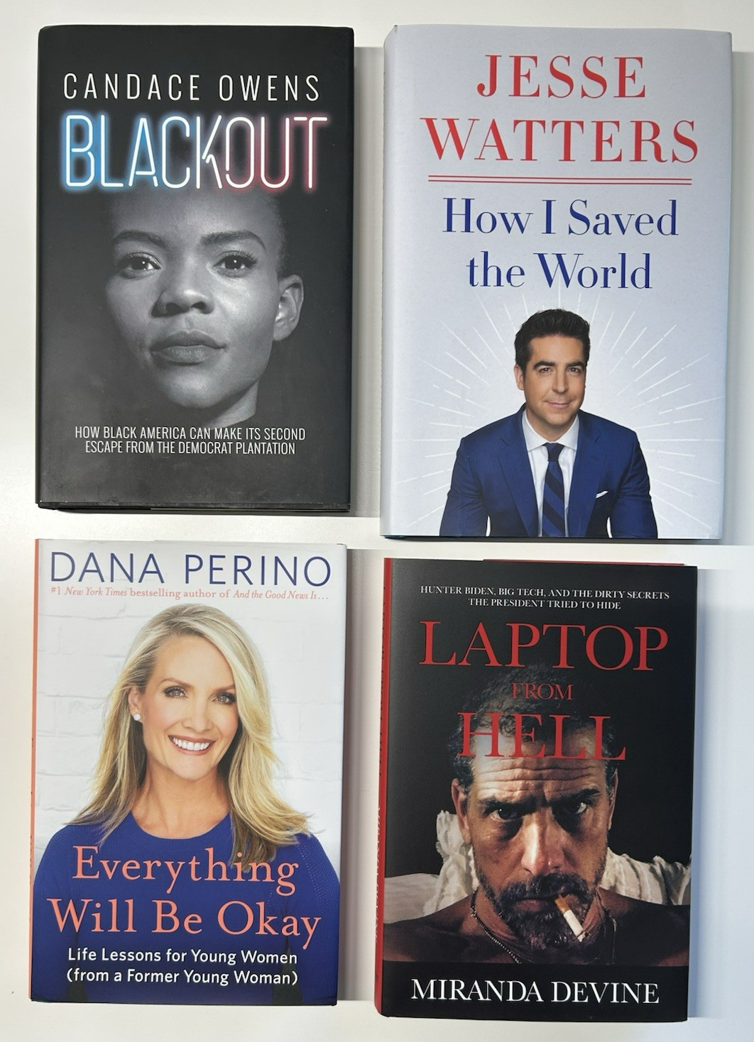 BOOKS 4 Like New – Jesse Watters, Dana Perino, Candace Owens, Miranda Devine