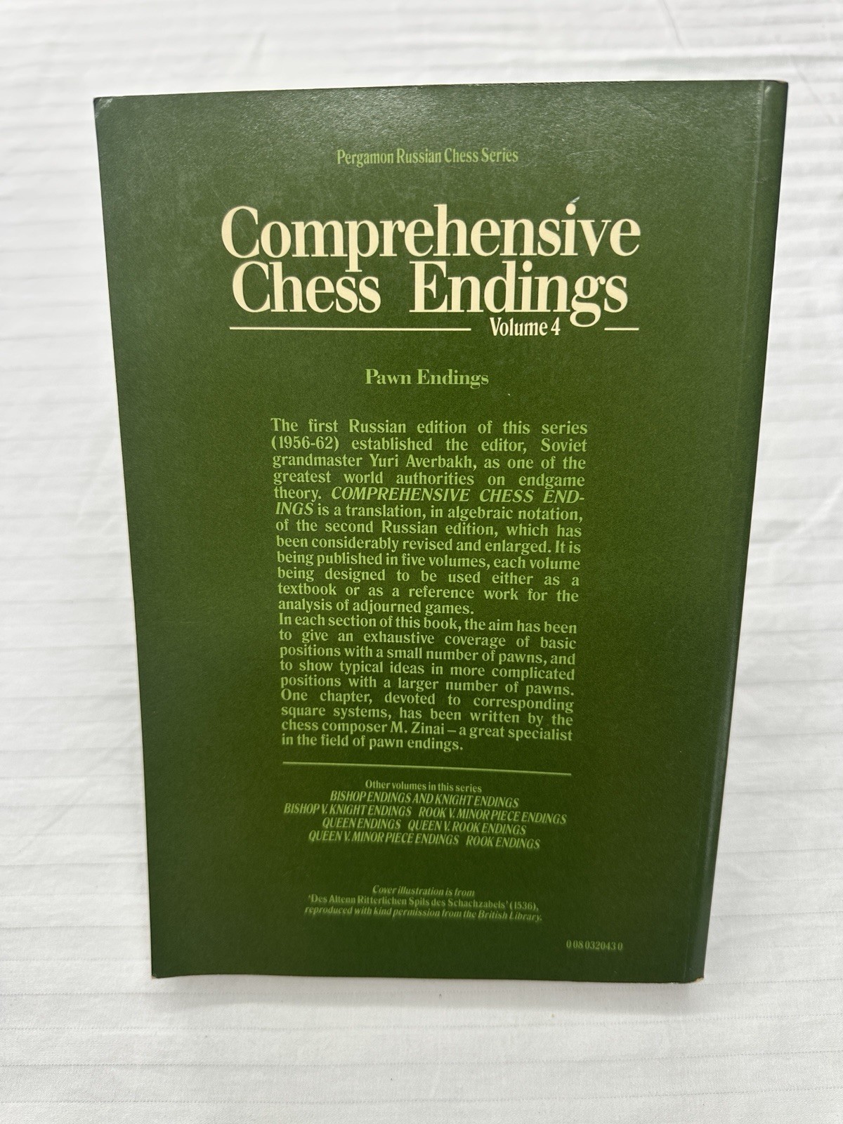 COMPREHENSIVE CHESS ENDINGS, VOL. 4: PAWN ENDINGS By Yuri Averbakh & Ilya
