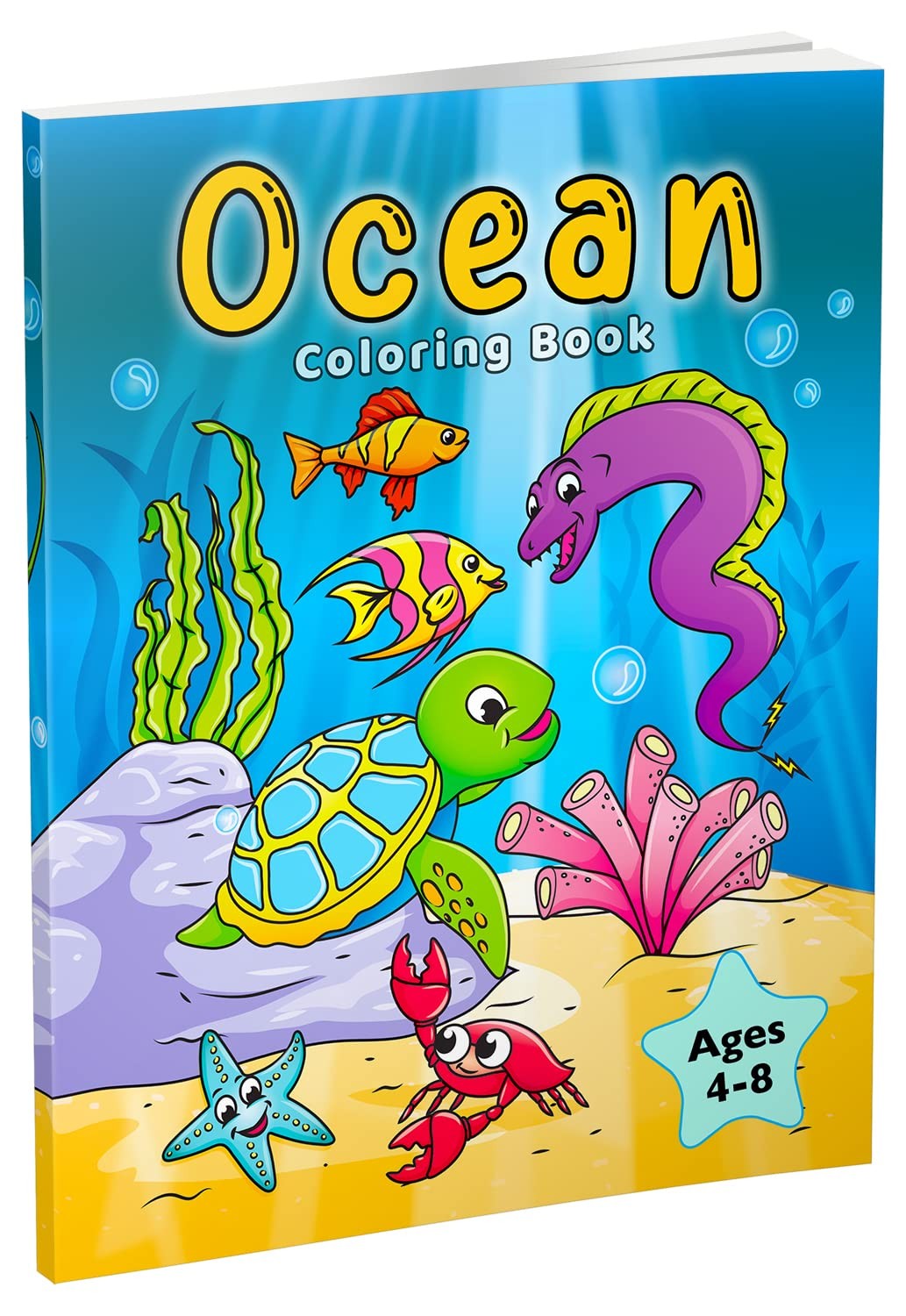 Ocean Coloring Book: Fish & Underwater Sea Animals to Color for Kids Ages…