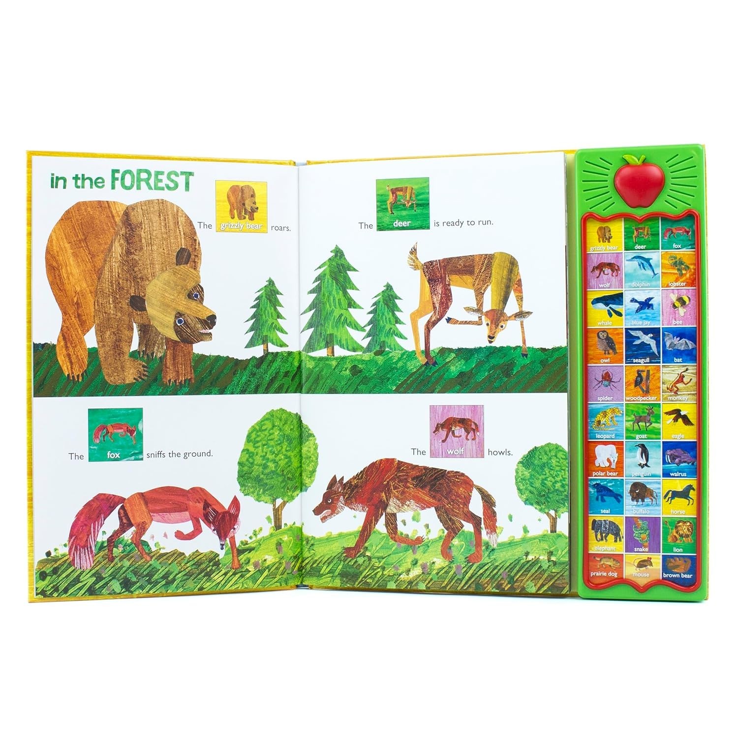 Eric Carle Push Button Sound Board Book Collectors Set w/ 13.5 inch Caterpillar