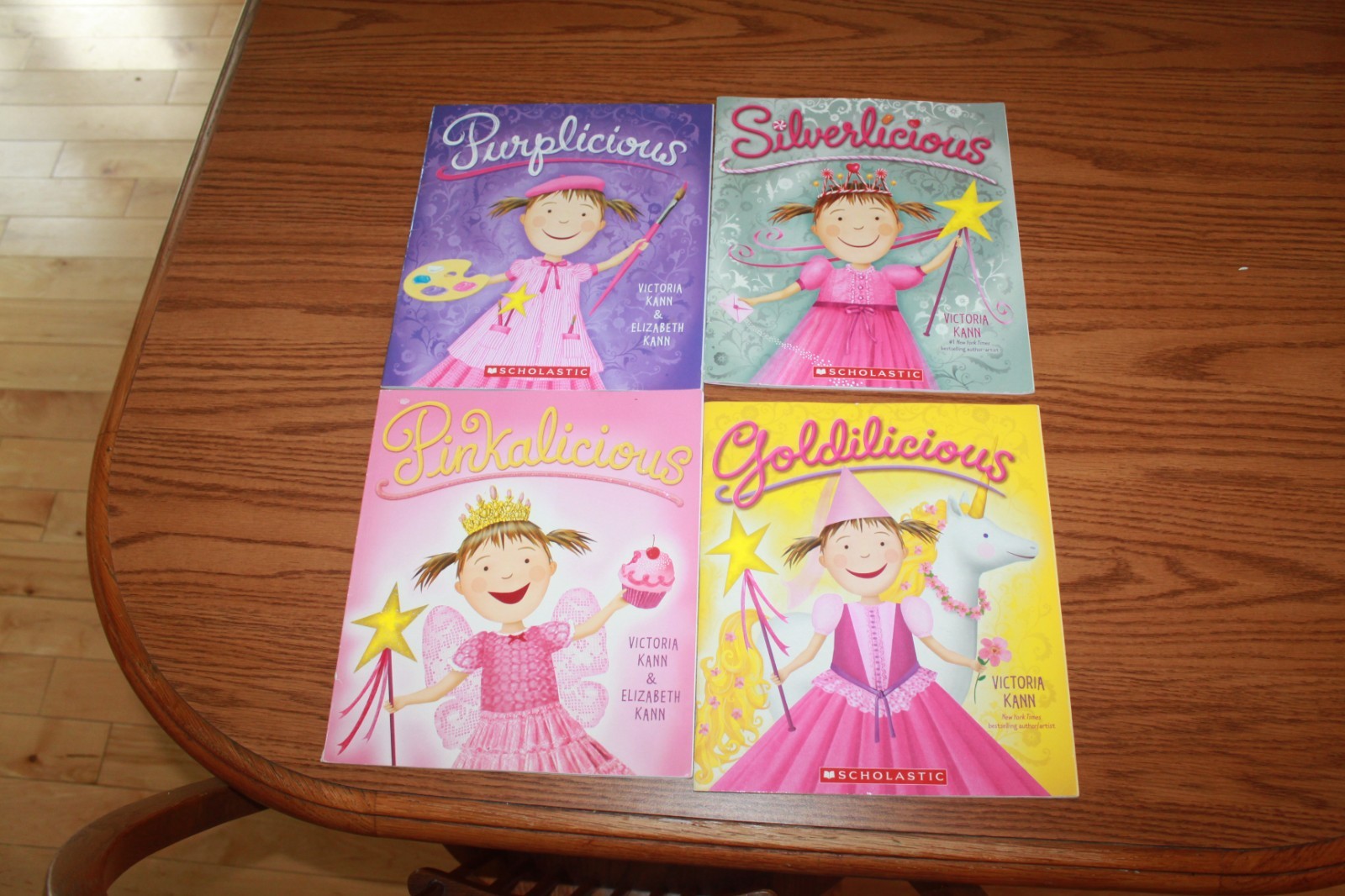 4 Victoria Kann Color Picture Book Lot Pinkalicious Purplicious Goldilicious