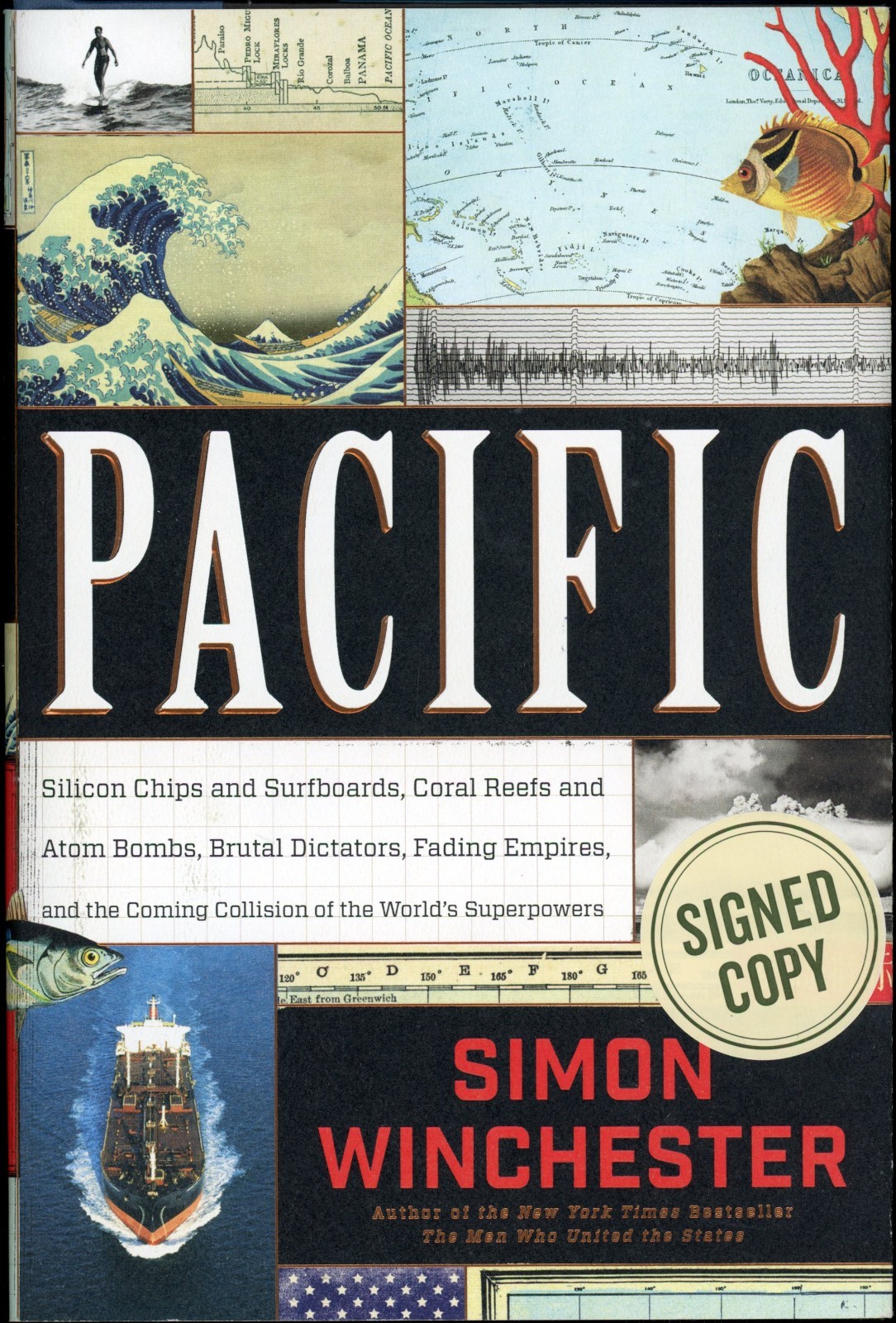 Pacific by Simon Winchester (2015, Hardcover) signed First Edition