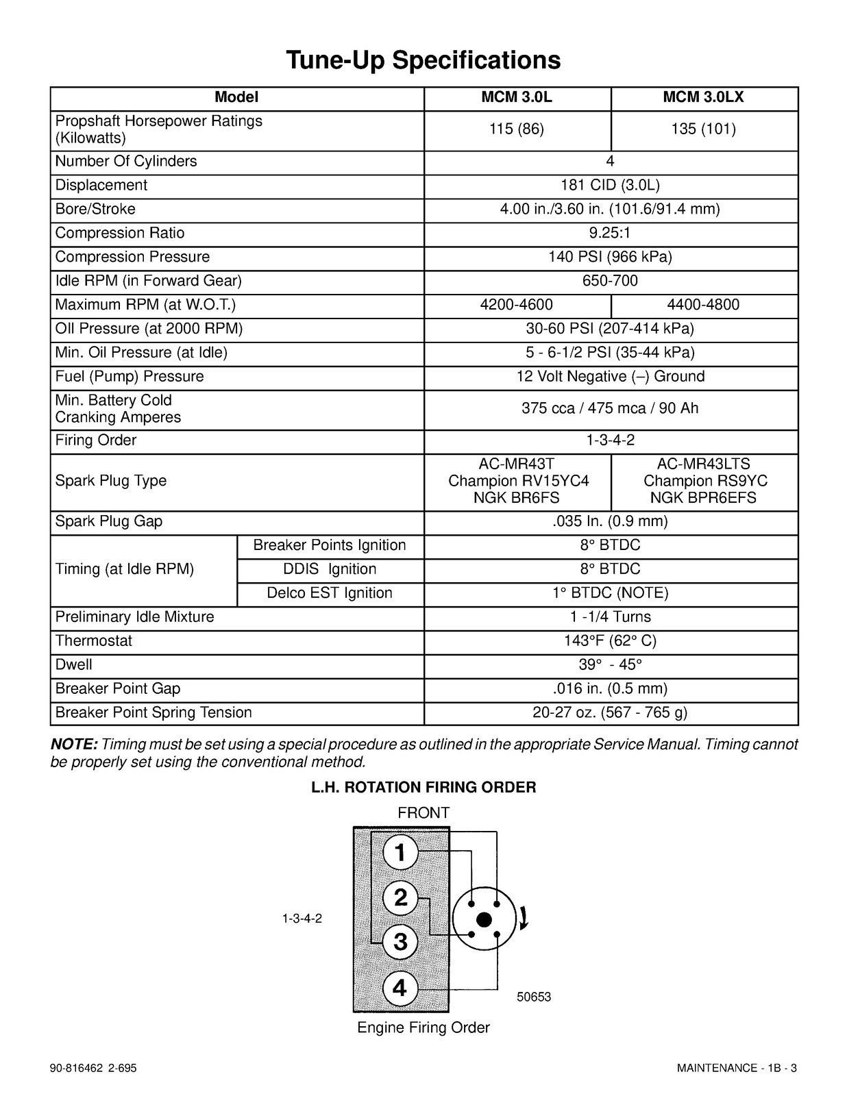 MERCURY MERCRUISER NO. 13 MARINE ENGINES SERVICE MANUAL BOUND – FRONT & BACK