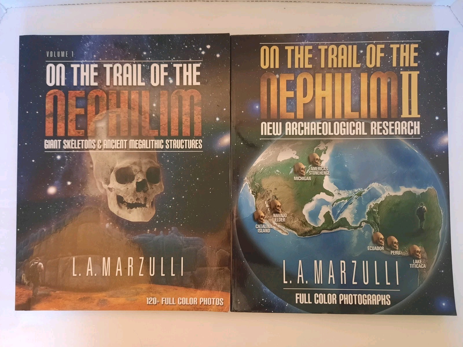 ON THE TRAIL OF THE NEPHILIM Vol. 1 & 2 by L.A. Marzulli (Book Set)