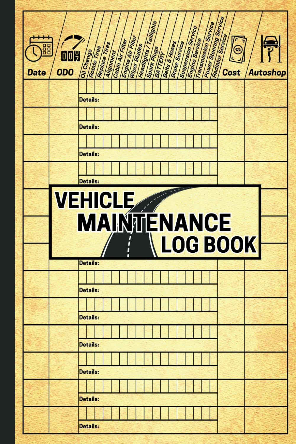 Vehicle Maintenance Log Book & Accident Checklist: Car Maintenance Log Book /…