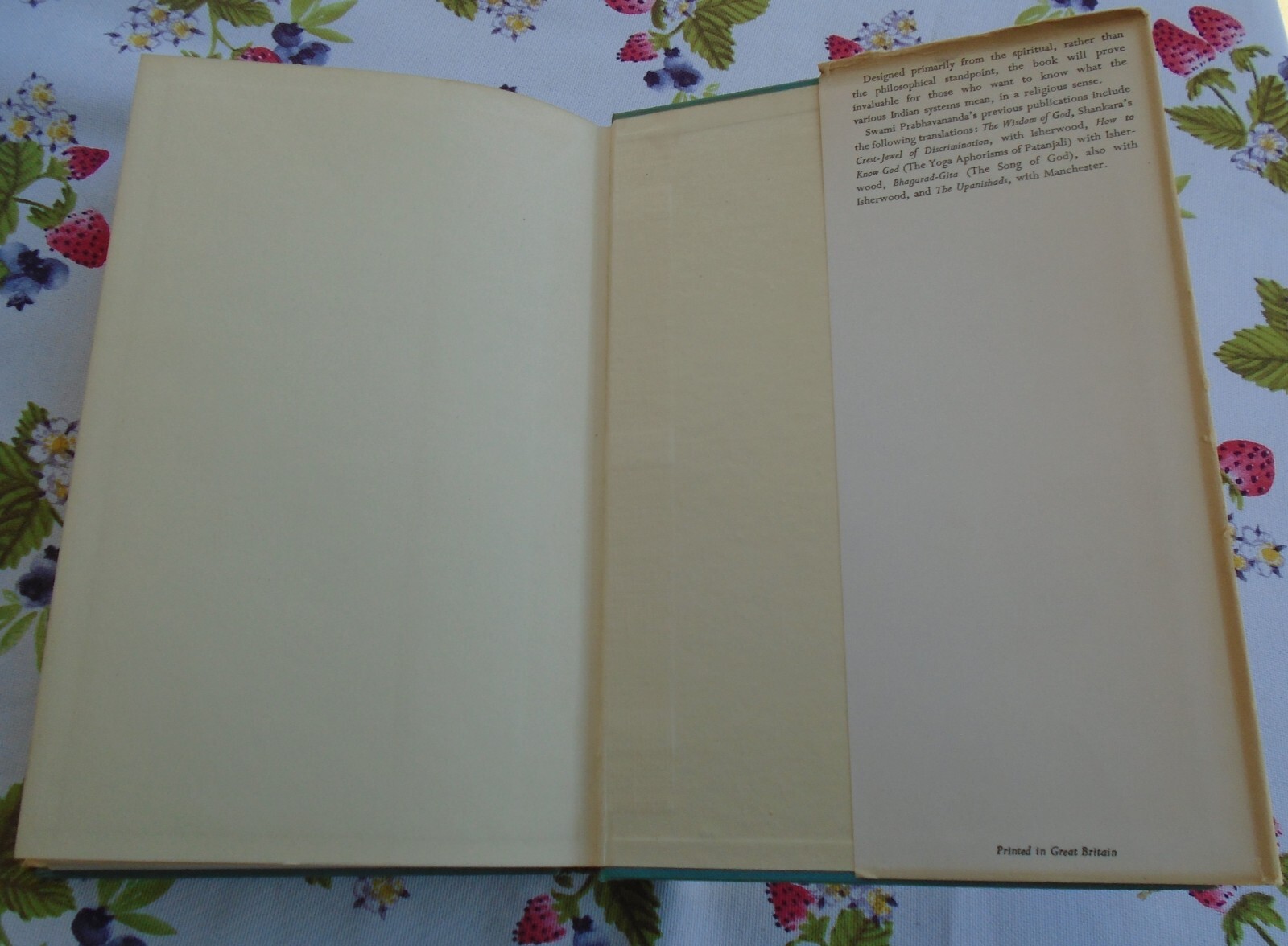 THE SPIRITUAL HERITAGE OF INDIA BY SWAMI PRABHAVANANDA 1962 HARDCOVER