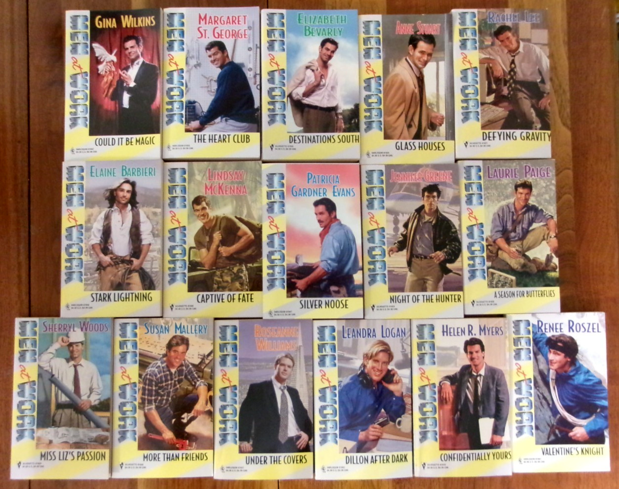 31 Harlequin ‘Men At Work’ Series Romance Novels Paperback Books 80’s/90s