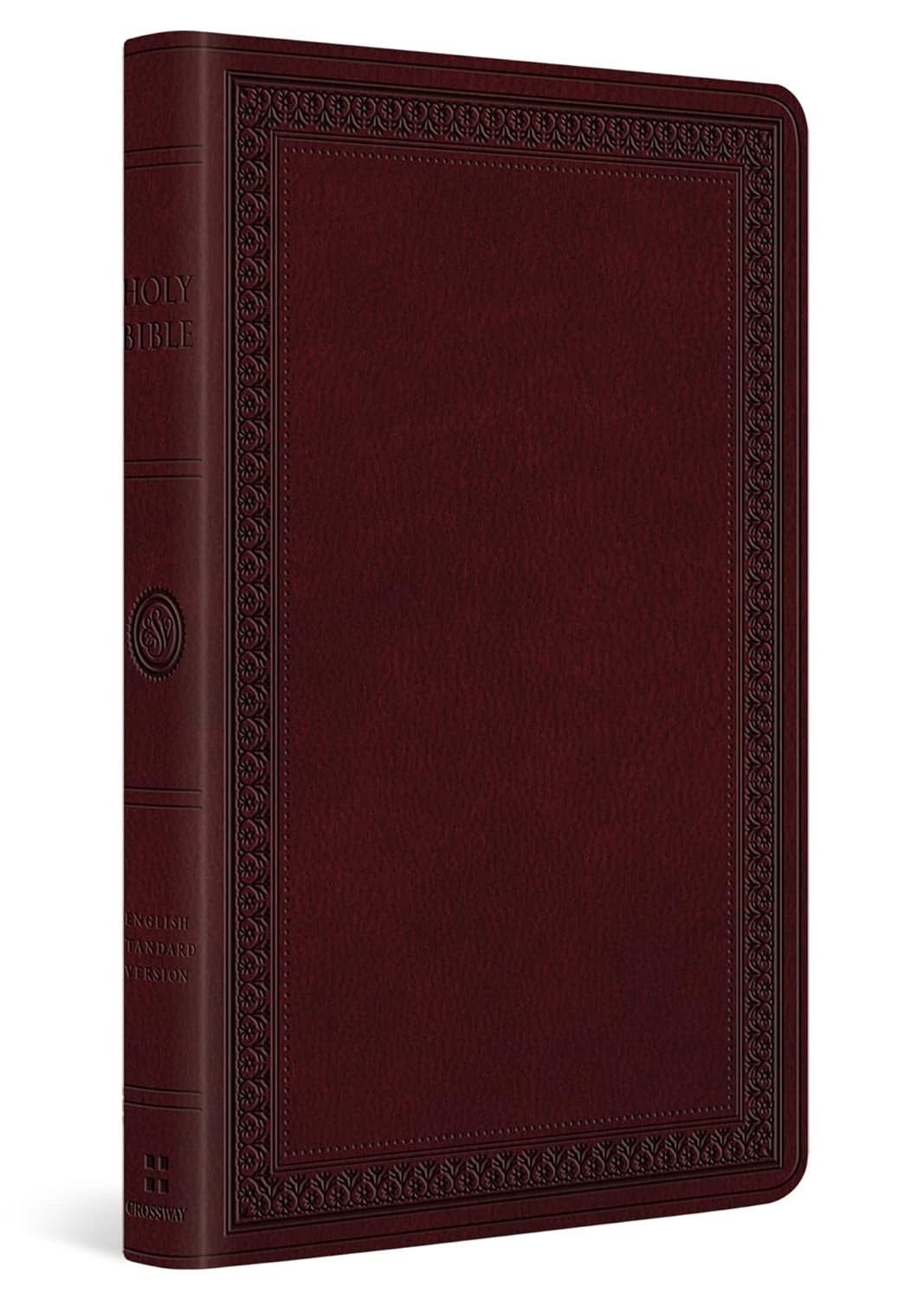 Large Print Value Thinline Bible (Trutone, Mahogany, Border Design)