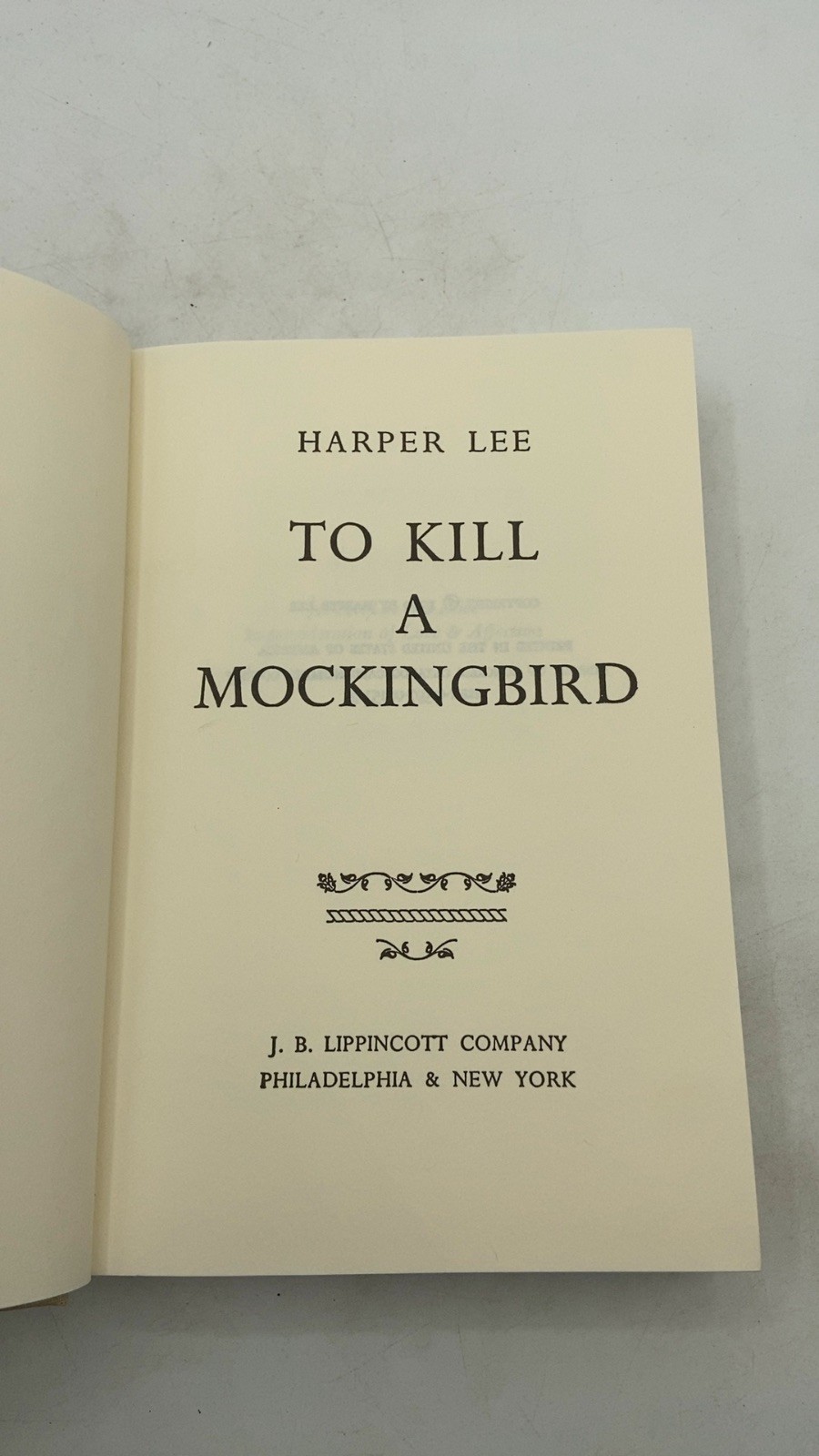 TO Kill A Mockingbird Harper LEE Hardcover 1960