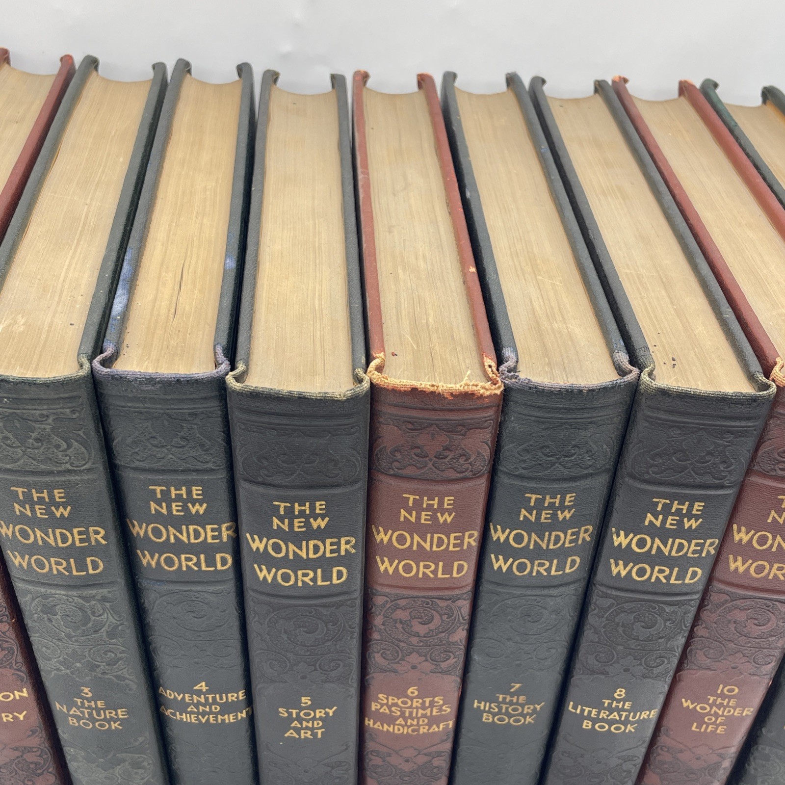 The New Wonder World Vol. 1-8 10&11 Set Geo. L. Shuman & Company Books