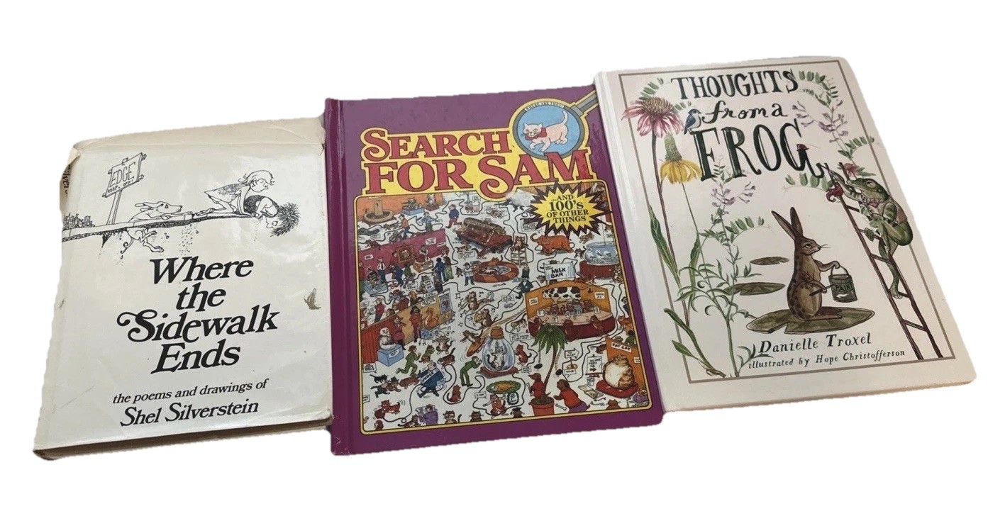 Children’s Hardcover Book Lot Picture Search And Find Varied Where Sidewalk Ends