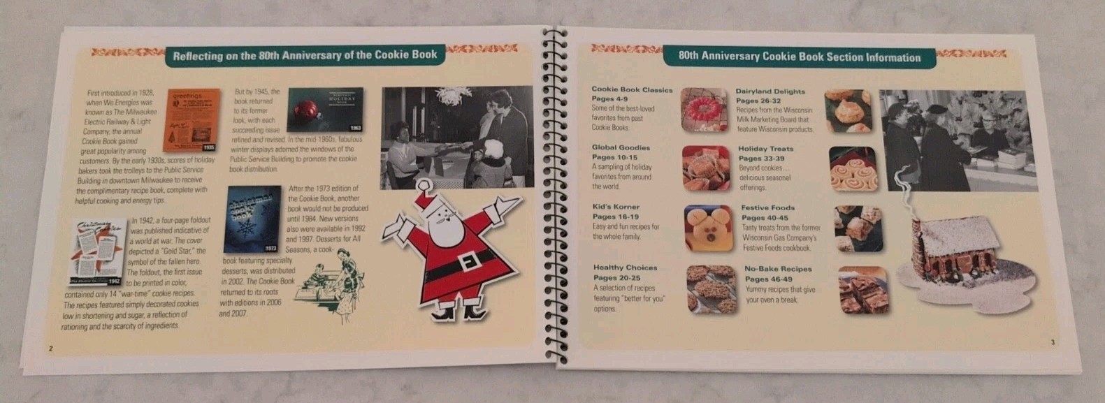 We Energies Wisconsin Energies Cookie Book 2008 80th Anniversary 1928-2008