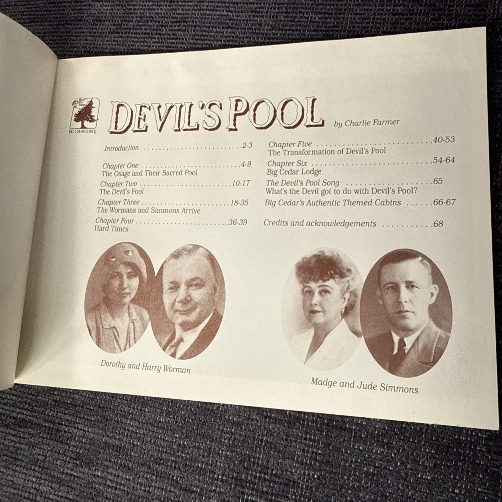 Devil’s Pool: A history of Big Cedar Lodge Softcover Book 1995 by Charlie Farmer