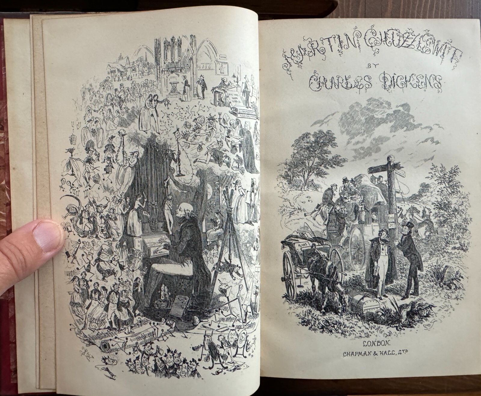 WORKS OF DICKENS 15 Volume 1/2 Leather Set Chapman & Hall 1892 Bleak House