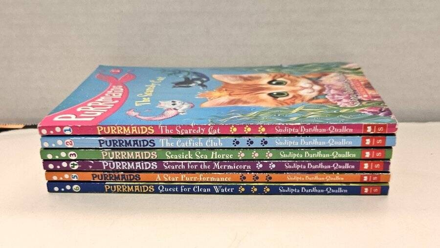 Lot of 6 Purrmaids Books 1-6 Sudipta Bardhan-Quallen Scholastic Chapter Books