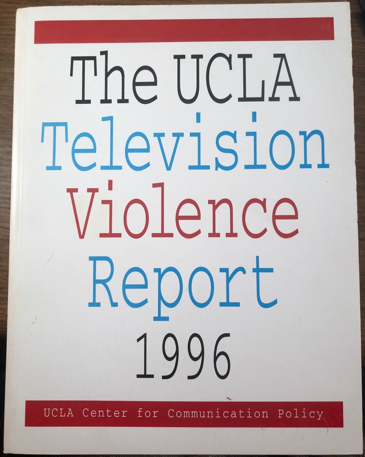 The UCLA Television Violence Report 1996 * Paperback 220 Pages