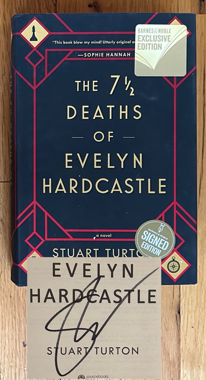 SIGNED Stuart Turton 7 1/2 Deaths of Evelyn Hardcastle B&N Edition Ed HC NEW!