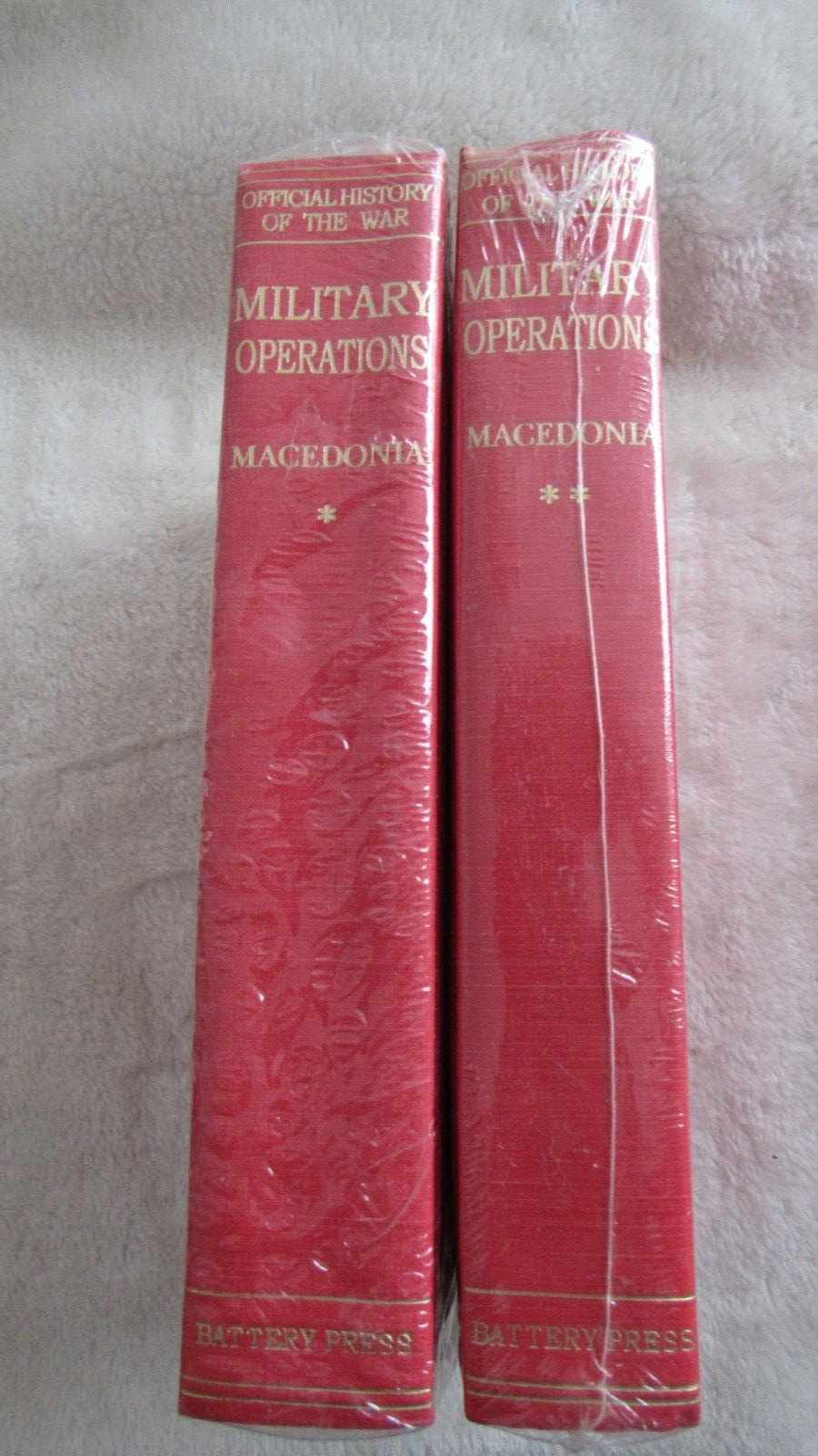 Official History of the War: MACEDONIA 2 TWO-Volume SET WWI WW1 Battery PRESS