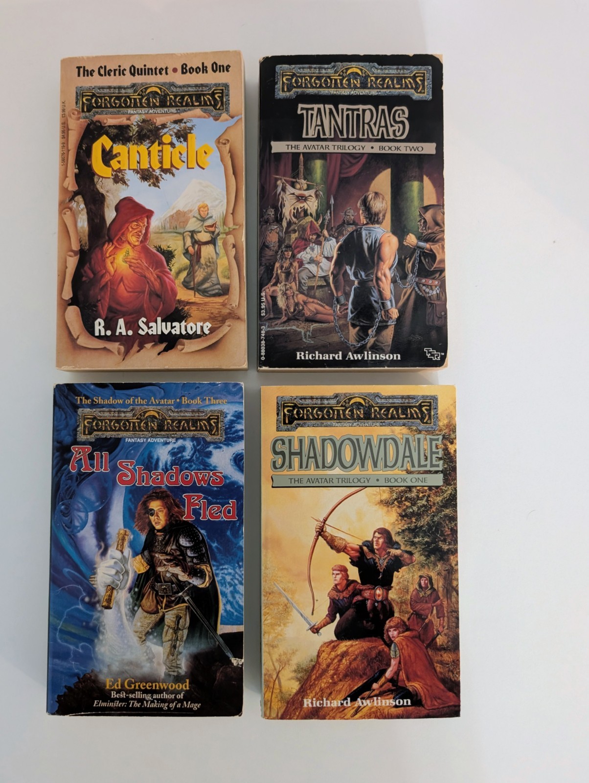 Forgotten Realms TSR PB Lot Tantras Canticle Avatar Shadowdale Shadows Fled