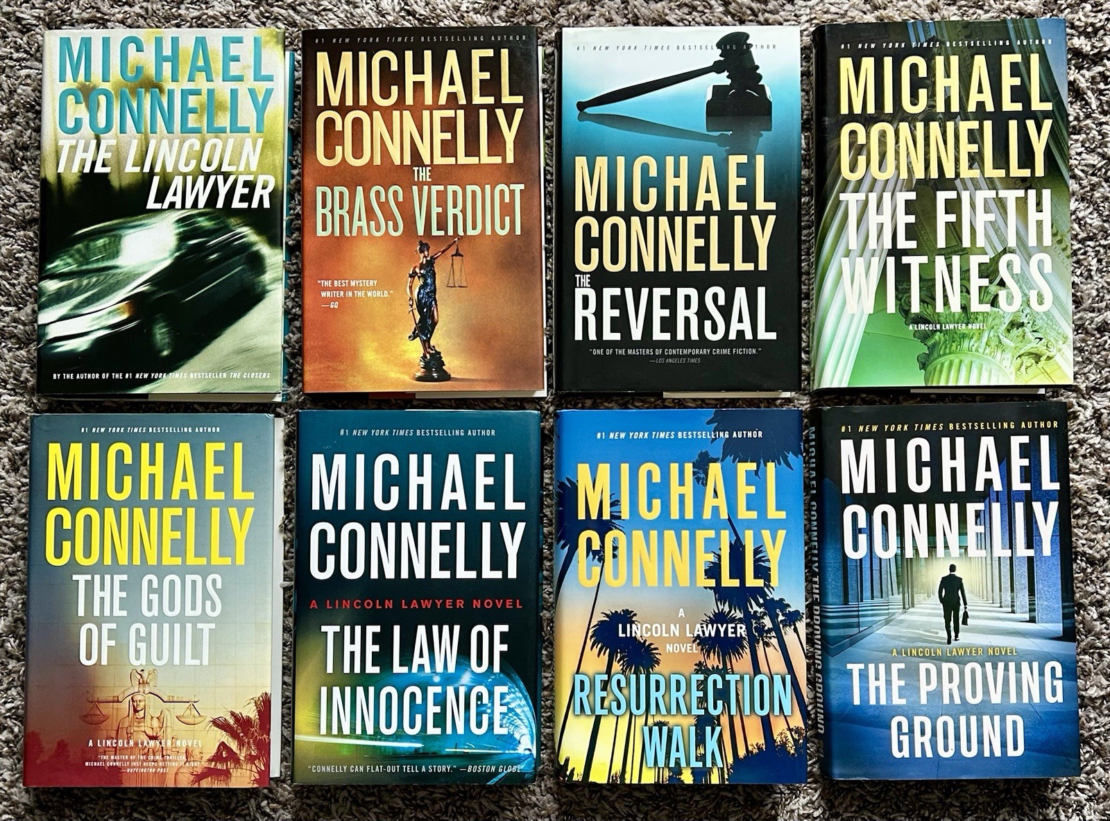 Michael Connelly LINCOLN LAWYER Complete Set 1-8 SIGNED Hardcover 1st Edition