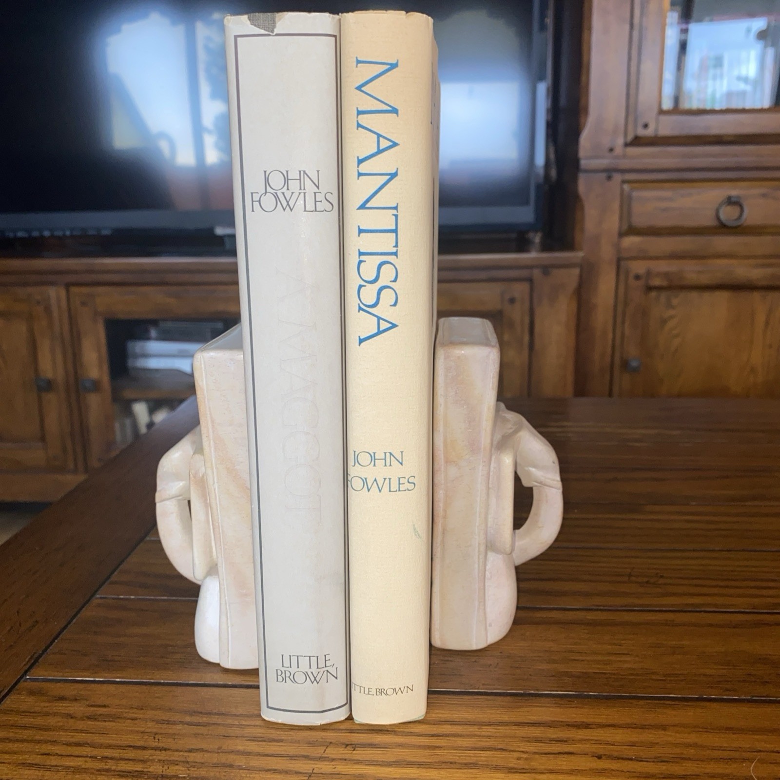 Lot 2 HC/DJ John Fowles Novels Mantissa And A Maggot- Stated First Editions VG
