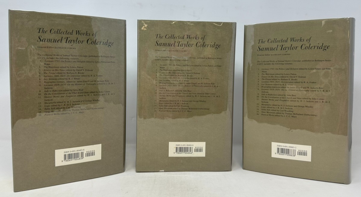 Collected Works of Samuel Taylor Coleridge, Vol. 16: FULL SET OF 3 Bollingen NEW