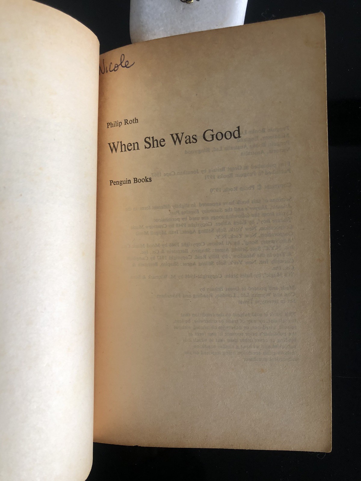 Philip Roth When She Was Good Penguin UK 1971 G