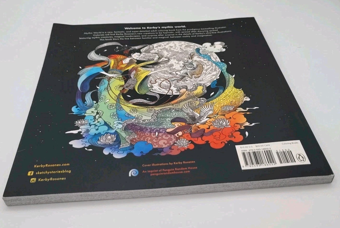 Mythic World Artist Coloring Book by Kerby Rosanes Paperback