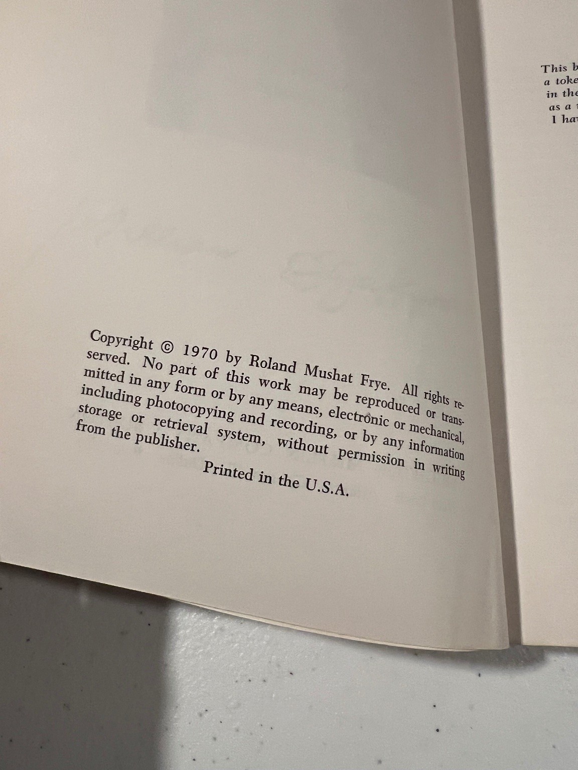 Shakespeare The Art of the Dramatist Roland Frye 1970 Literary Criticism