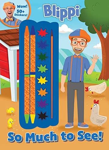 BLIPPI: SO MUCH TO SEE! (COLORING BOOK WITH COVERMOUNT) By Editors Of Studio Fun
