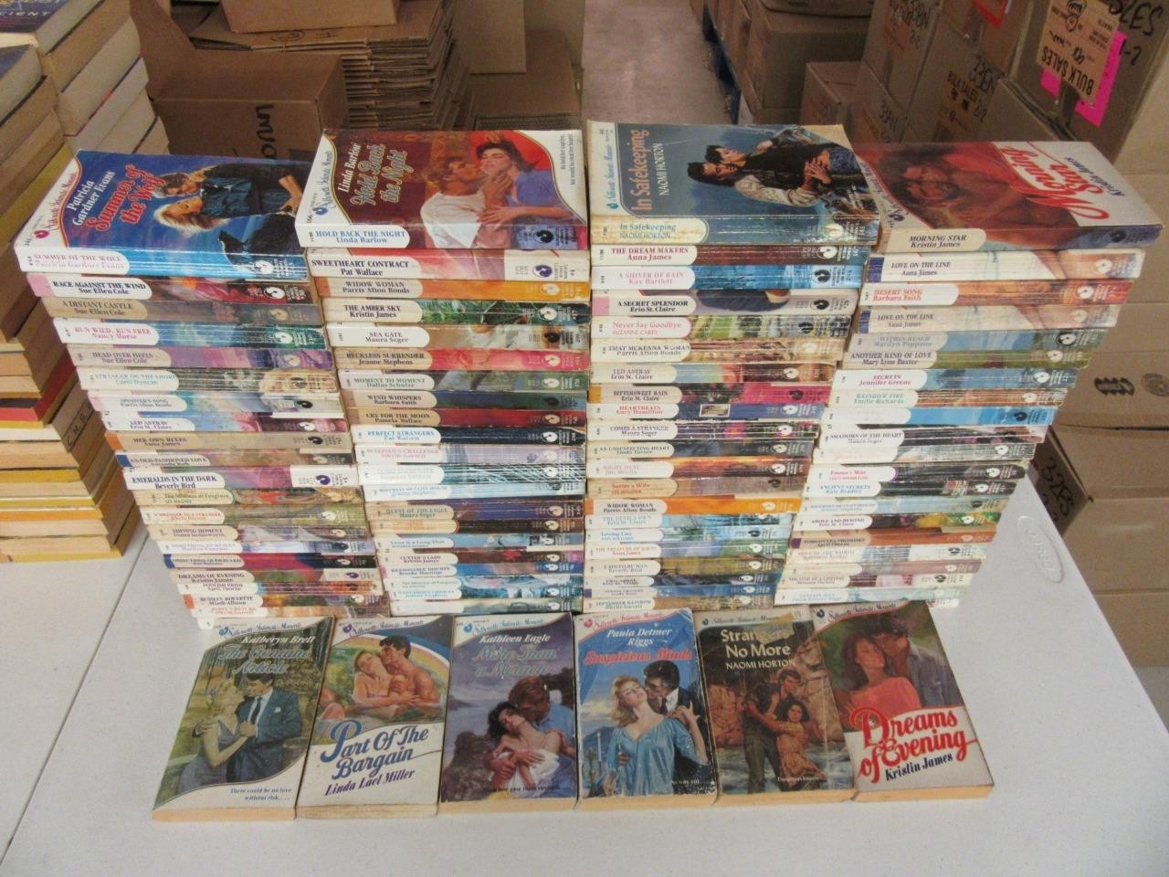 HUGE Lot of (91) VINTAGE 1980s SILHOUETTE INTIMATE MOMENTS SERIES Books Novels