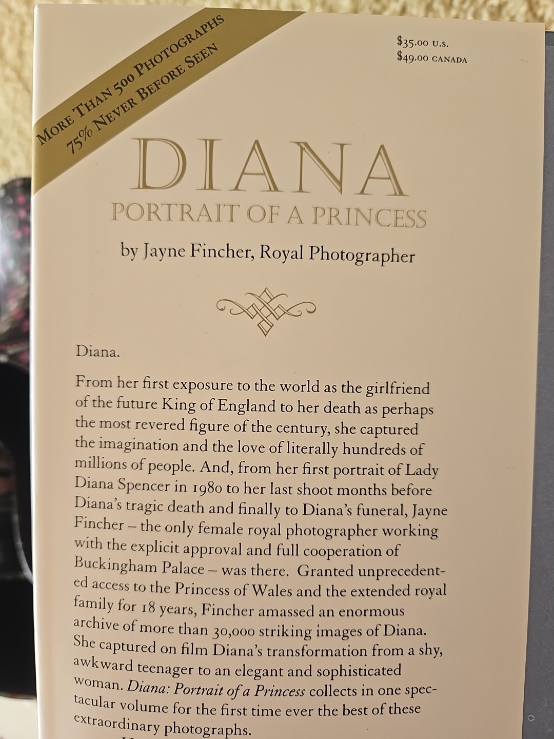 Diana : Portrait of a Princess by Judy Wade and Jayne Fincher (1998, Hardcover)