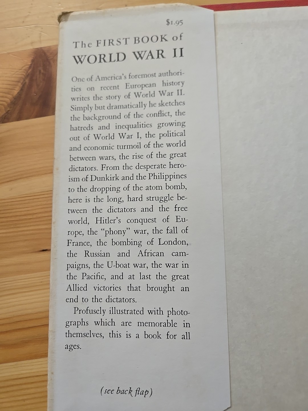 The First Book Of World War II By Louis L. Snyder 1st Ed/ 6th Printing HC/DJ