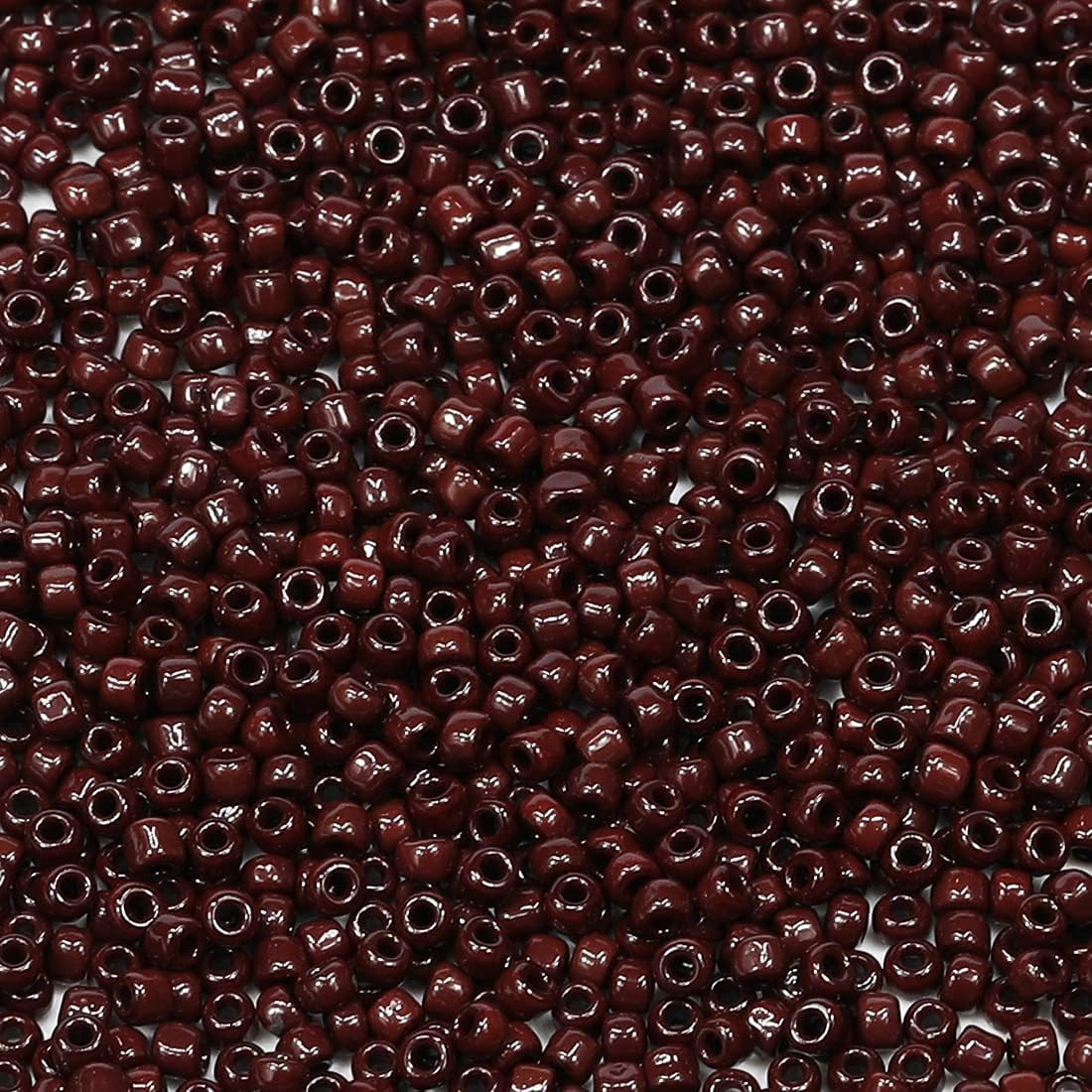 Opaque Coffee Color 3Mm Seed Beads about 3600Pcs/100Grams in Bag, 8/0 Glass Craf