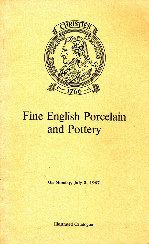 1967 FINE ENGLSIH PORCELAIN & POTTERY Christie’s UK Catalogue Illustrated