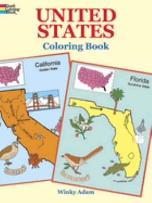 United States Coloring Book Paperback Winky Adam